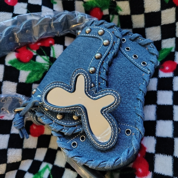 Dolls Kill Denim Butterfly Bag - Picture 5 of 8